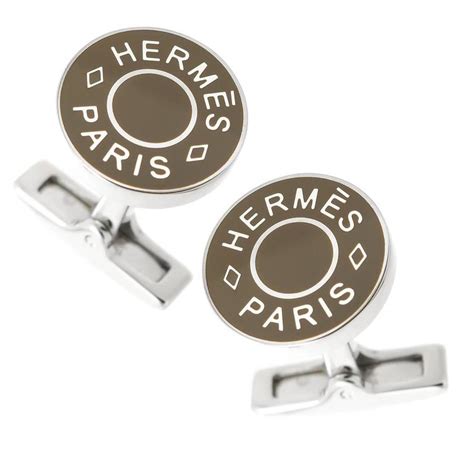 hermes black cuff|Hermes cufflinks.